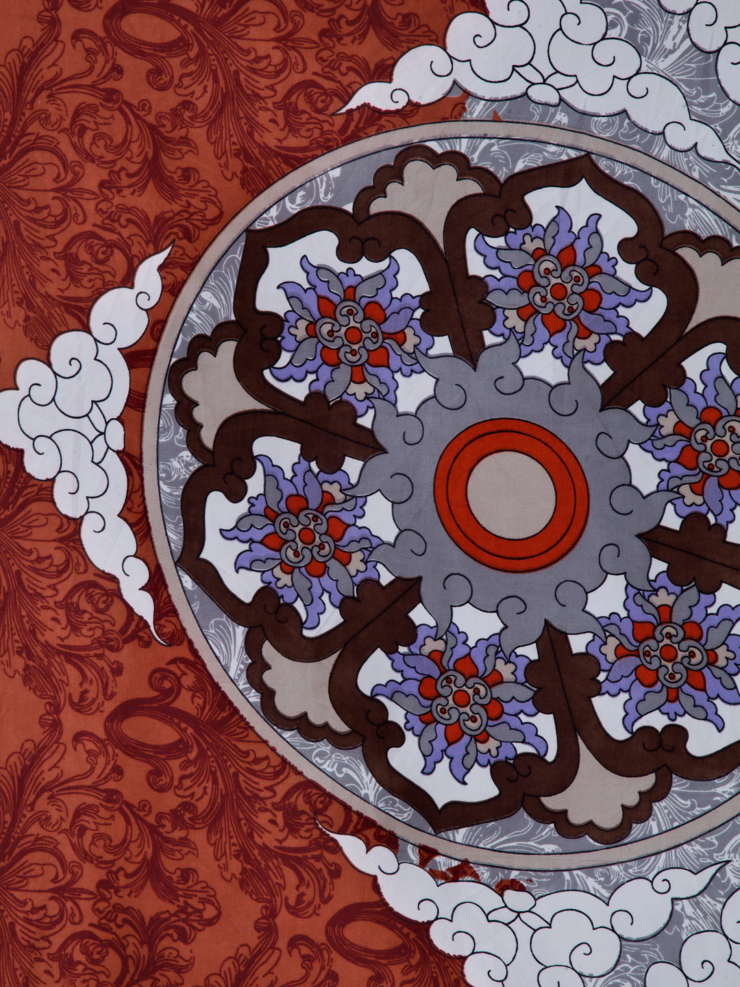 Arrabi Grey Indian TC Cotton Blend Single Size Fitted Bedsheet with 1 Pillow Cover (220 X 150 cm)