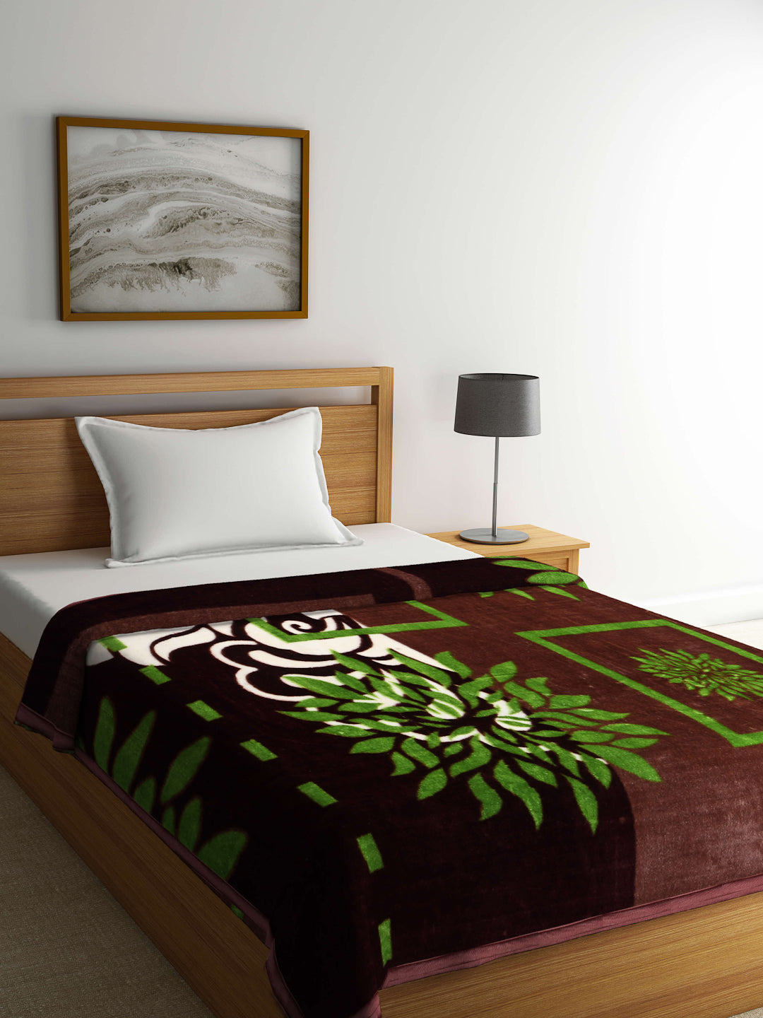 Arrabi Multi Floral Polyester 950 GSM Full Size Single Bed Blanket (215 X 150 cm)
