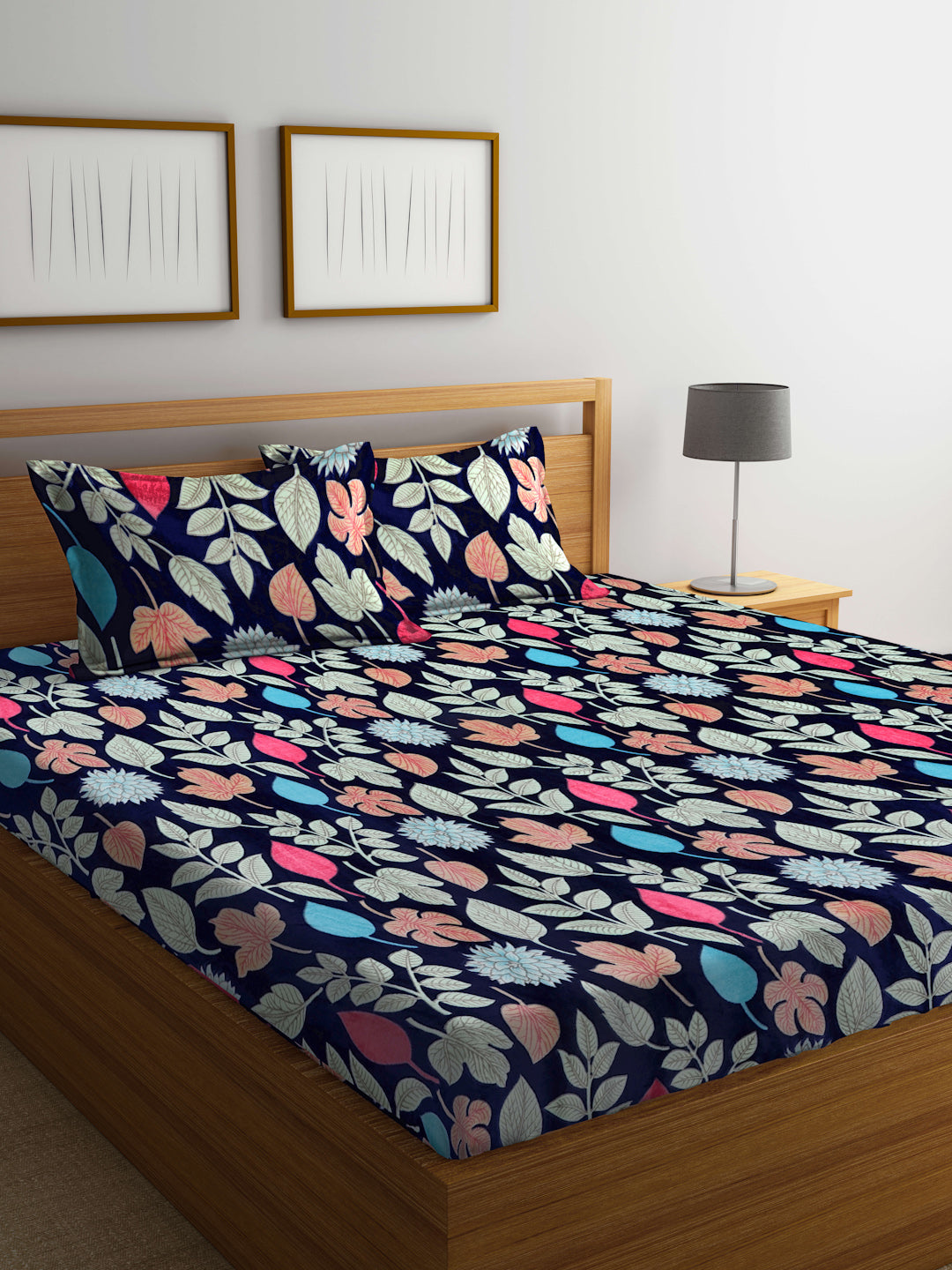 ARRABI® King Size Winter Woolen Bedsheet with 2 Pillow Covers (235 X 215 cm)