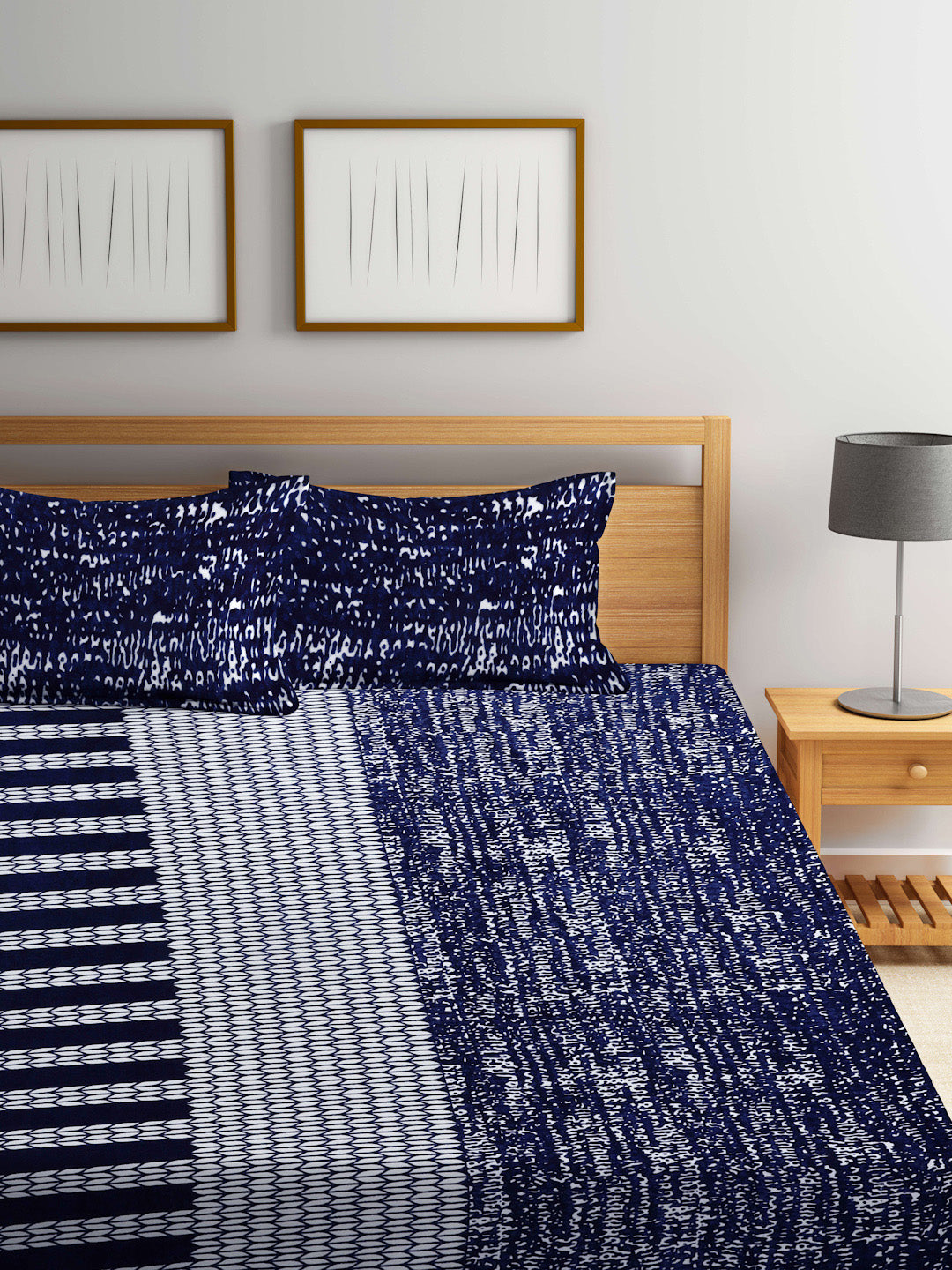 ARRABI® King Size Winter Woolen Bedsheet with 2 Pillow Covers (235 X 215 cm)