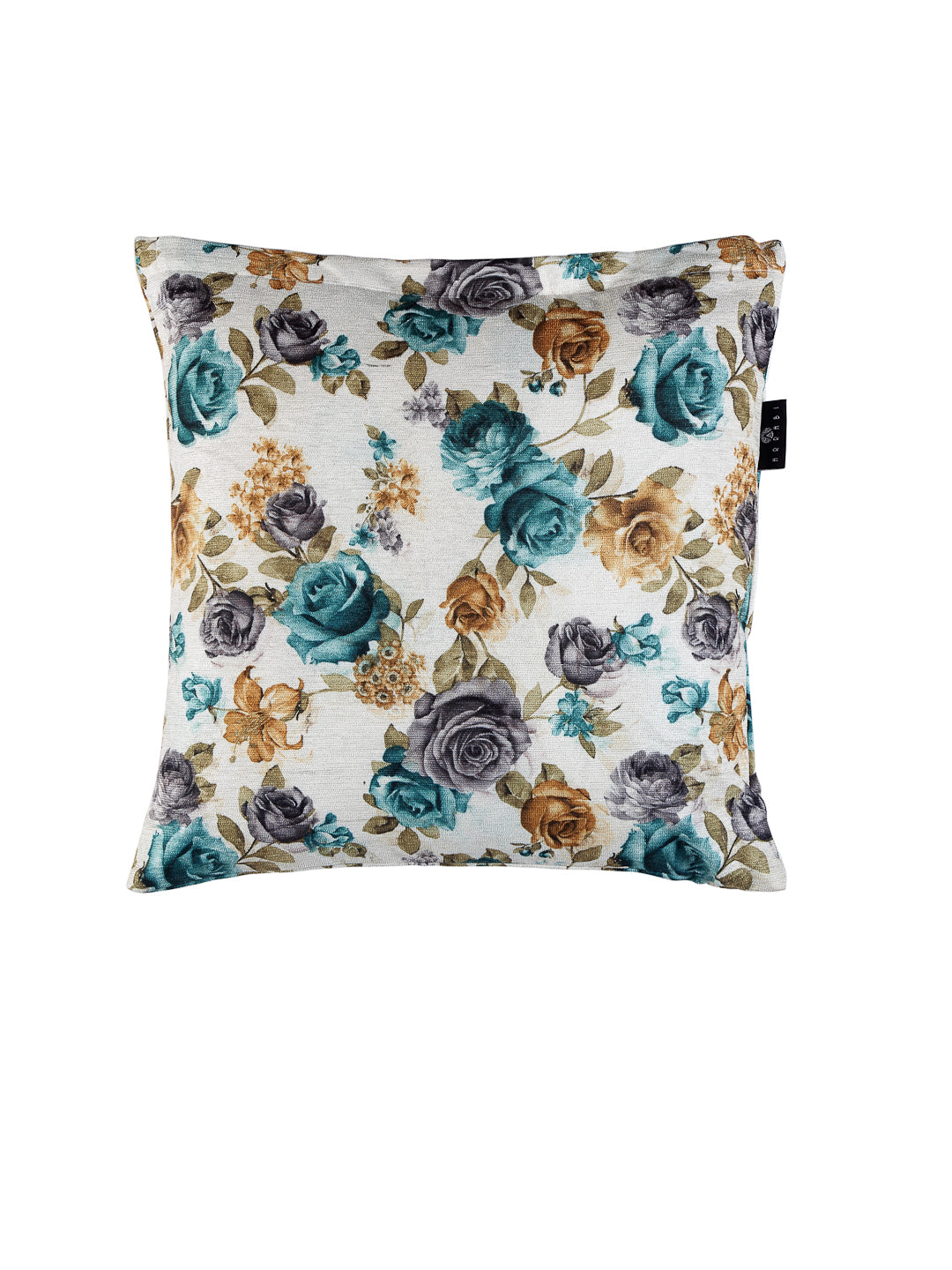 Arrabi Blue Floral TC Cotton Blend Cushion Covers (Pack of 5) (40 x 40 cm)
