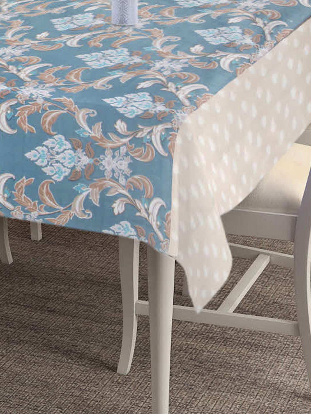 Arrabi Beige Indian TC Polycotton 6 Seater Table Cover (180 x 130 cm)