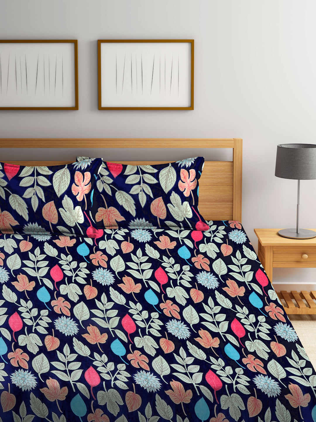 ARRABI® King Size Winter Woolen Bedsheet with 2 Pillow Covers (235 X 215 cm)