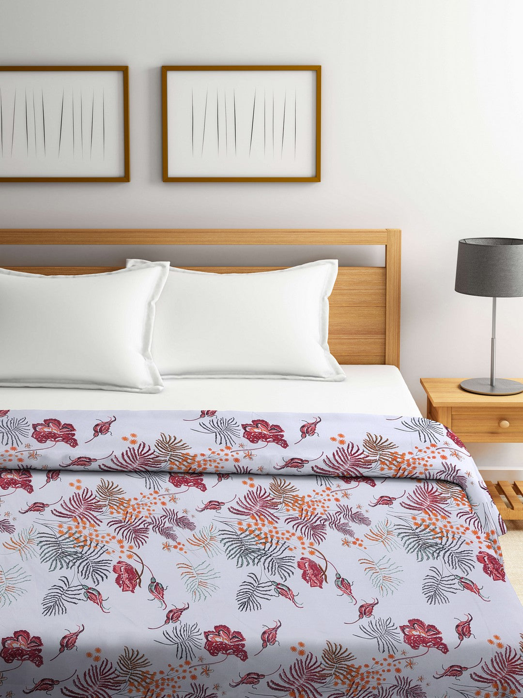 Arrabi Multi Floral TC Cotton Blend 350 GSM Double Size Comforter (240 x 215 cm)