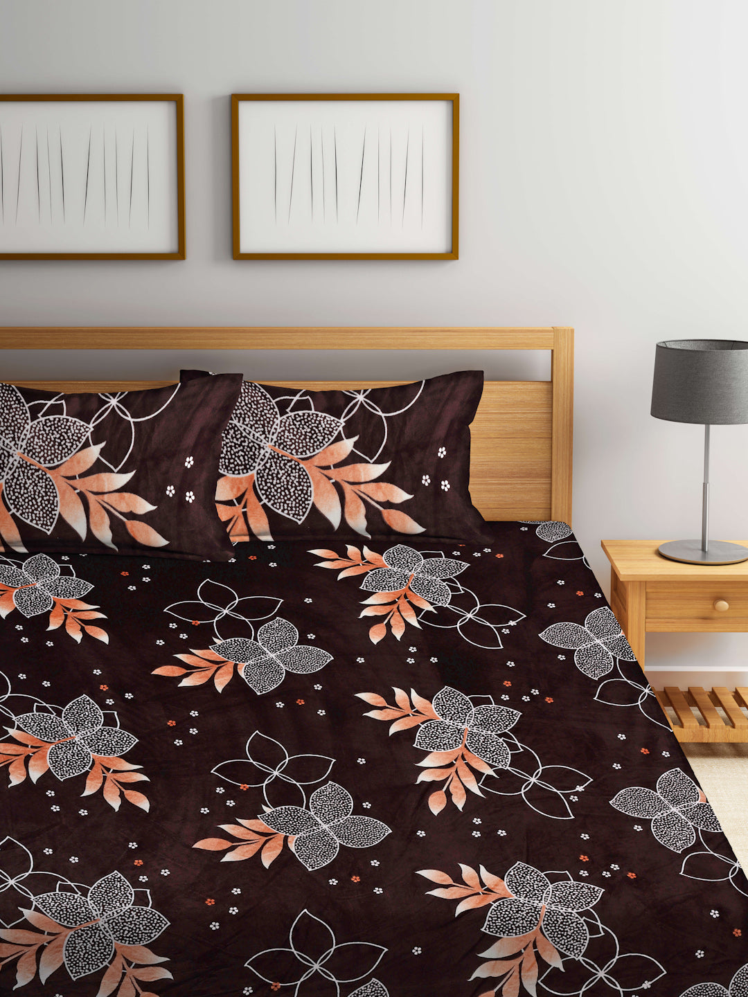 ARRABI® King Size Winter Woolen Bedsheet with 2 Pillow Covers (235 X 215 cm)