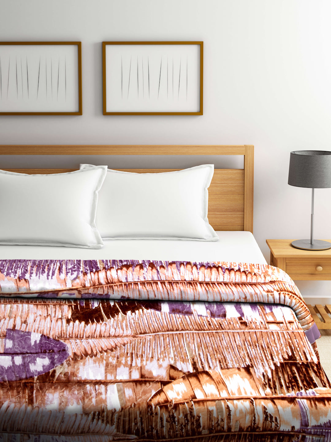 Arrabi Multi Abstract Wool Blend 950 GSM Full Size Double Bed Blanket (230 X 200 cm)
