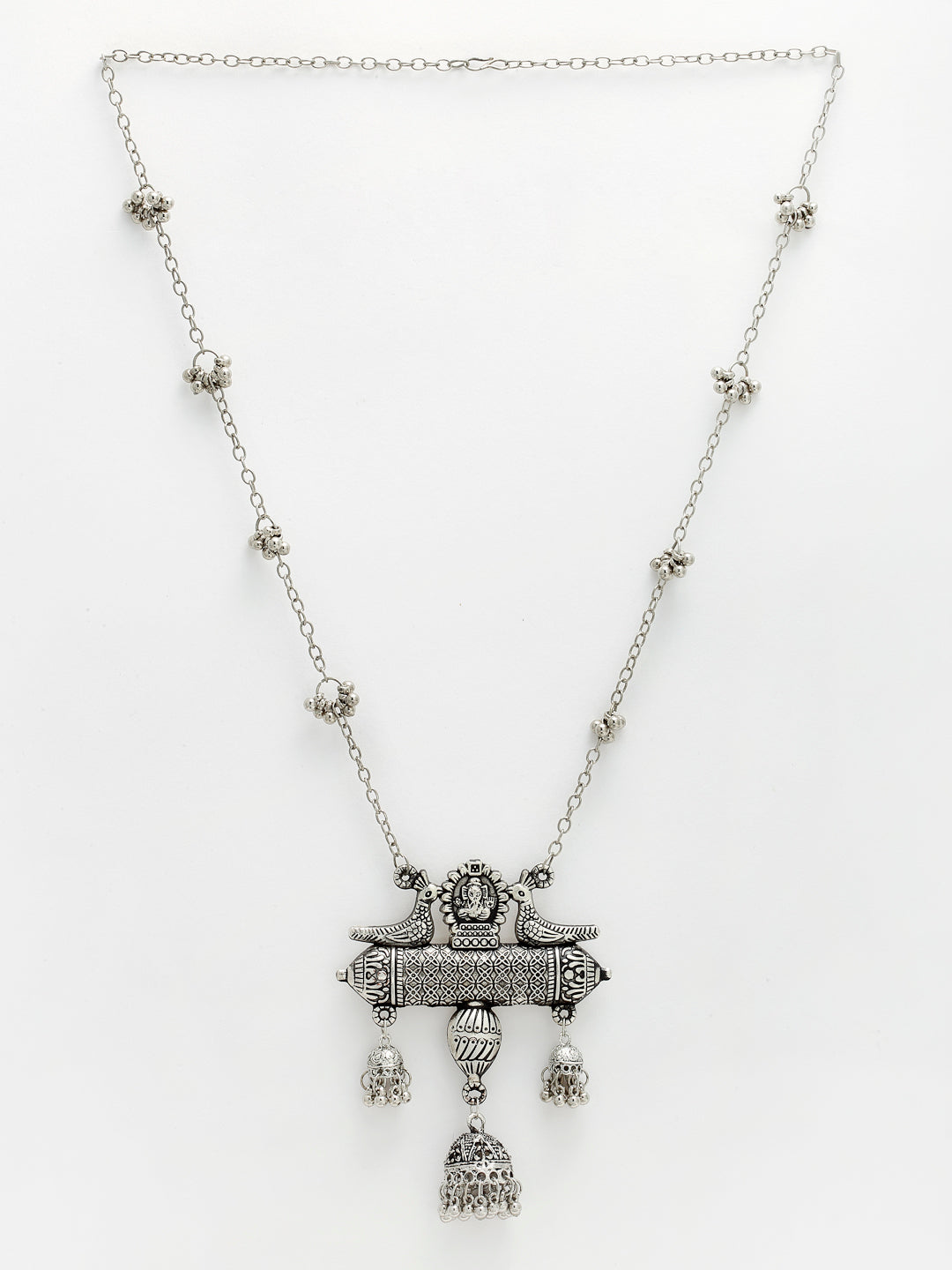 Arrabi Metallic Oxidised Necklace (30 cm)