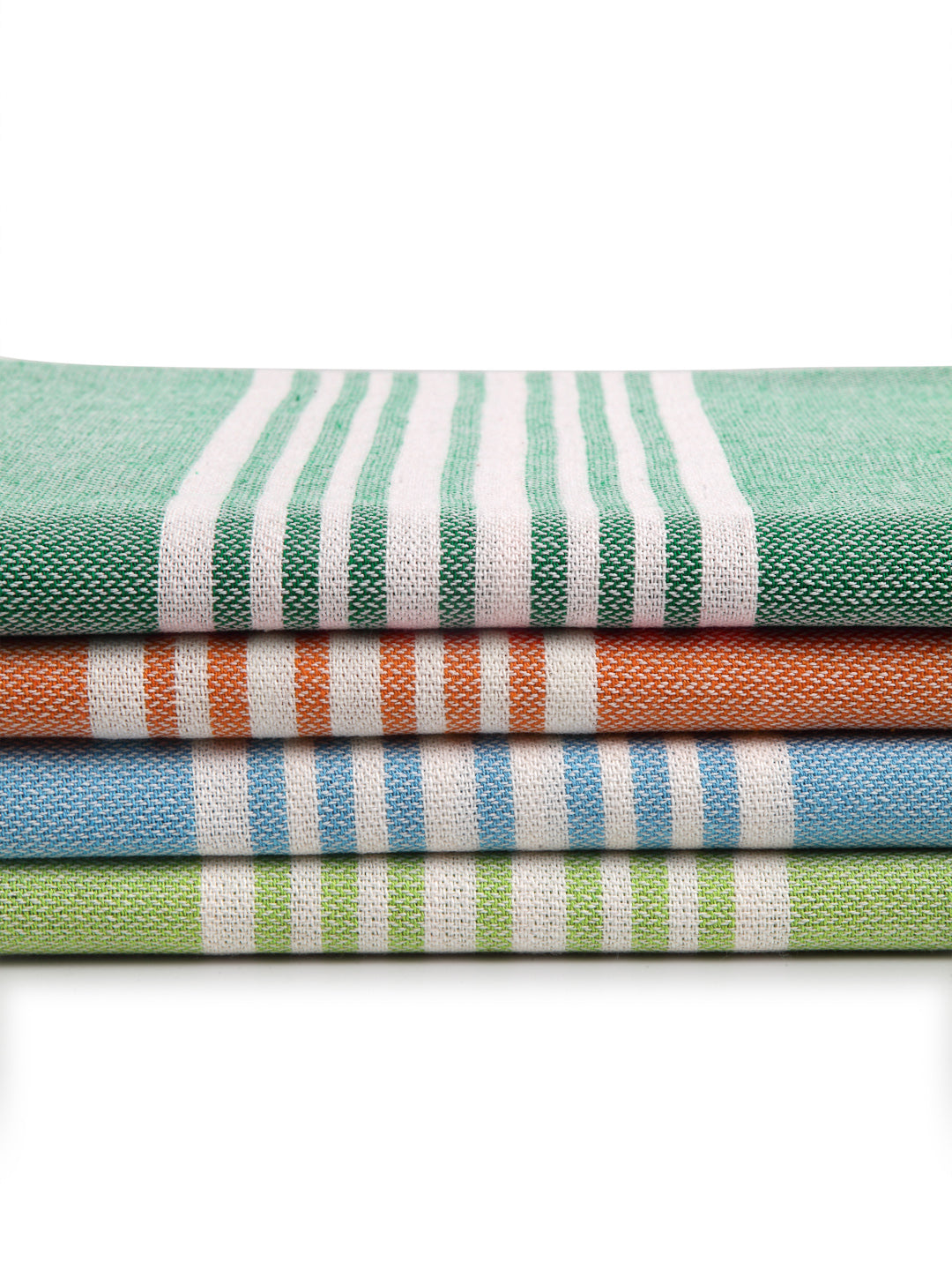Arrabi Multi Solid Handwoven Cotton Bath Towel (Set of 4 ) (150 X 75 Cm)