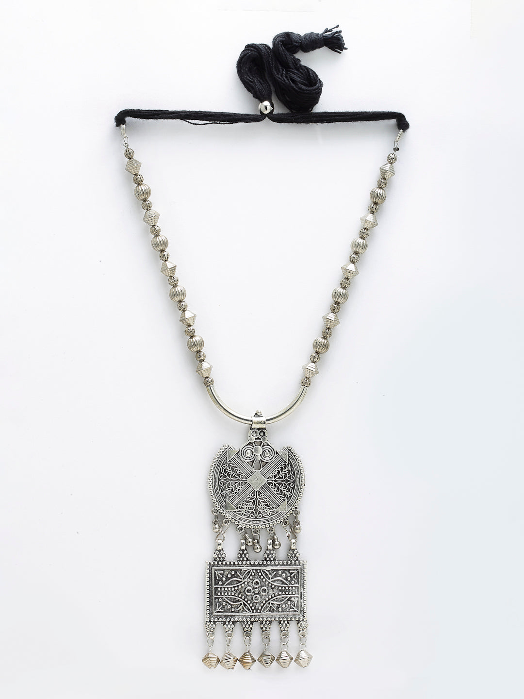 Arrabi Metallic Oxidised Necklace (30 cm)
