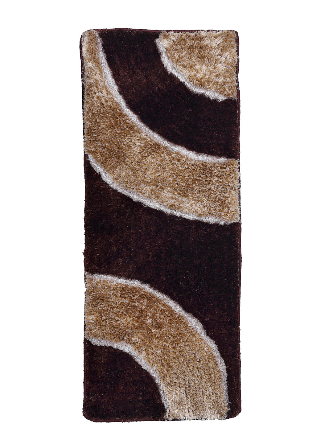 Arrabi Brown Solid Polyester Full Size Bed Runner (137 X 55 cm)