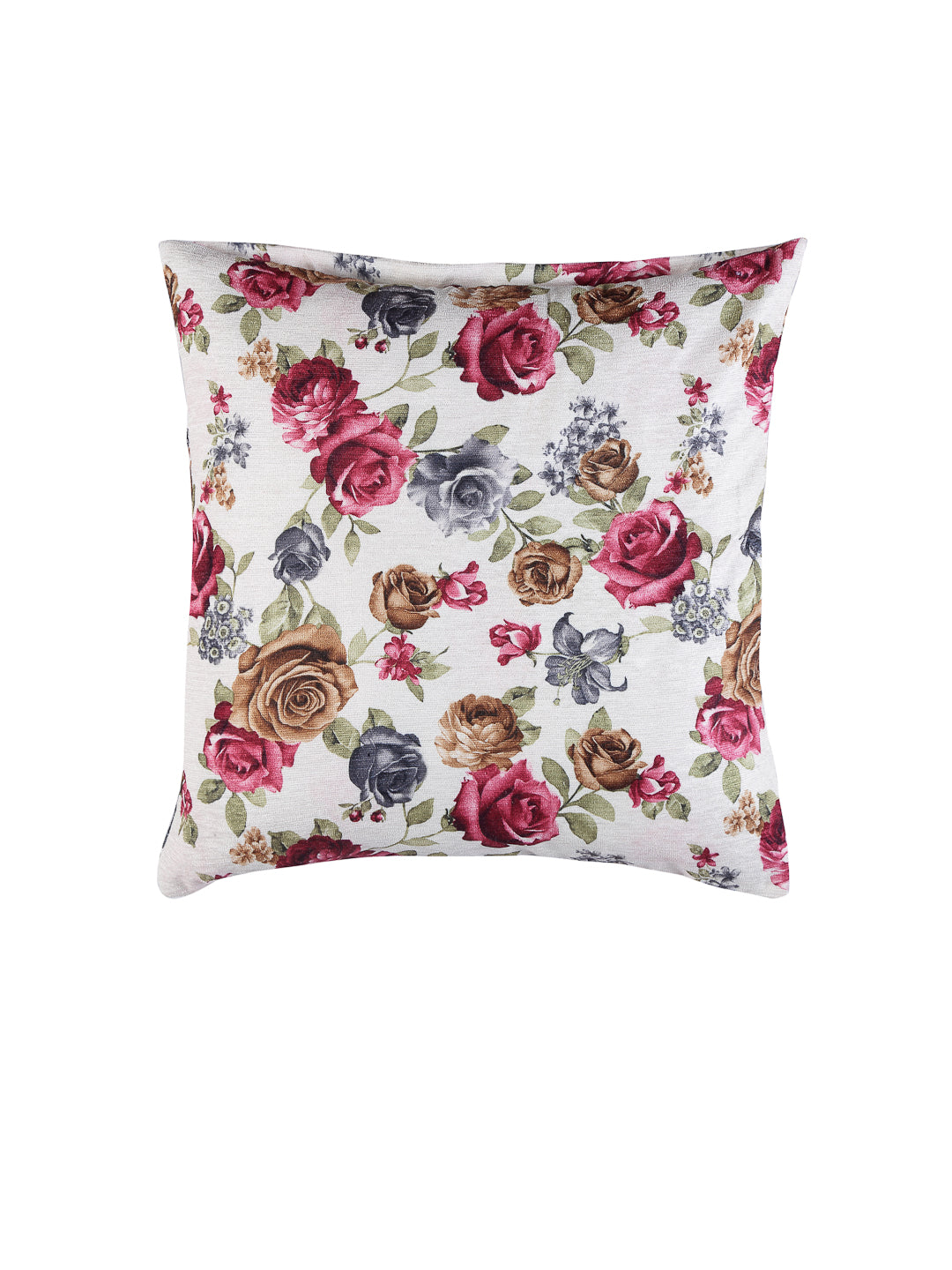 Arrabi Pink Floral TC Cotton Blend Cushion Covers (Pack of 5) (40 x 40 cm)