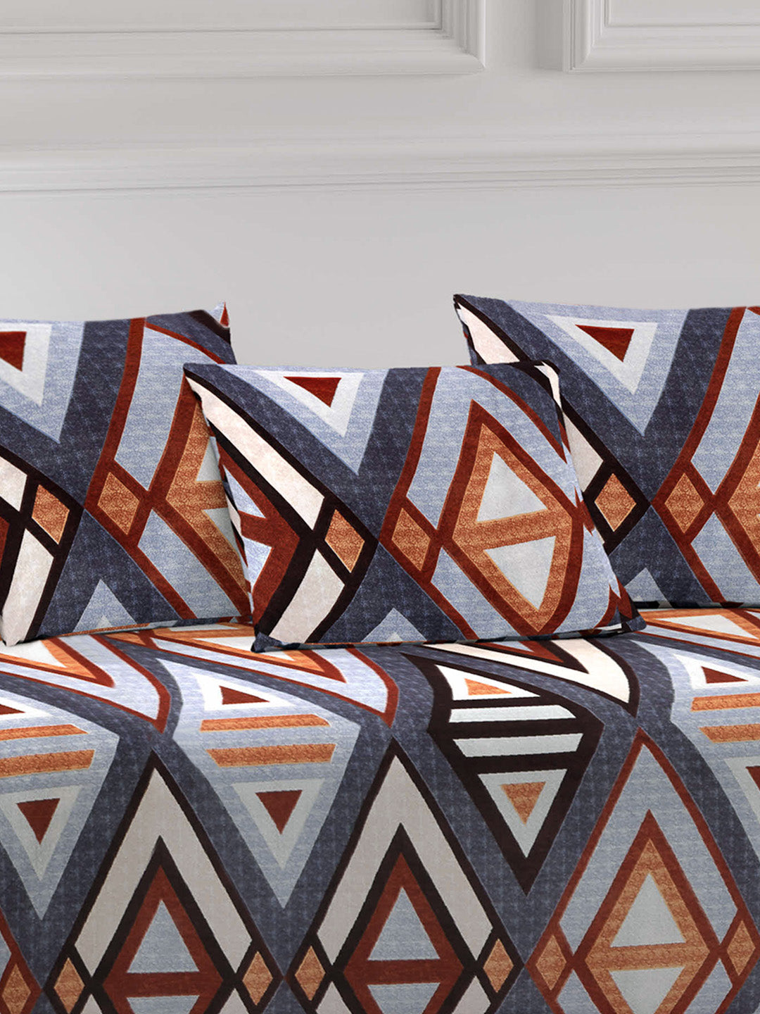 Arrabi Multi Set of 6 Graphic TC Polycotton Diwan Set (225 x150 cm)
