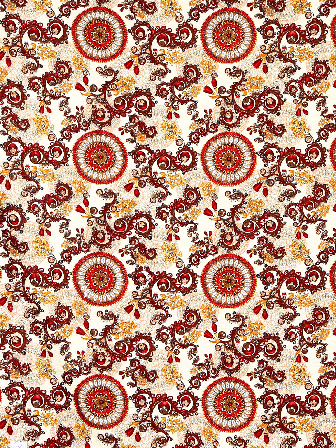 Arrabi Brown Set of 6 Indian Handwoven Chenille Diwan Set (225 x150 cm)