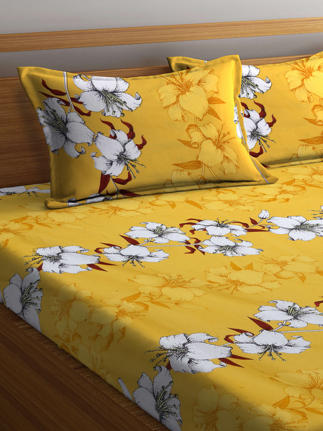 ARRABI® King Size Bedsheet with Two Pillow Covers (250 x 215 cm) (New Arrival)