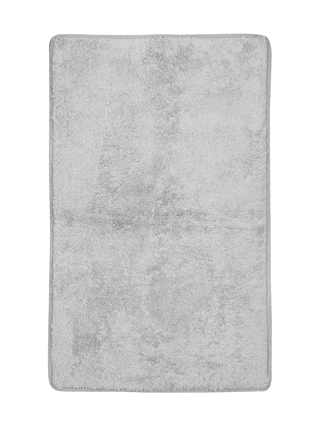 Arrabi Grey Solid Polyester Full Size Foam Bath Mat (85 X 50 cm)