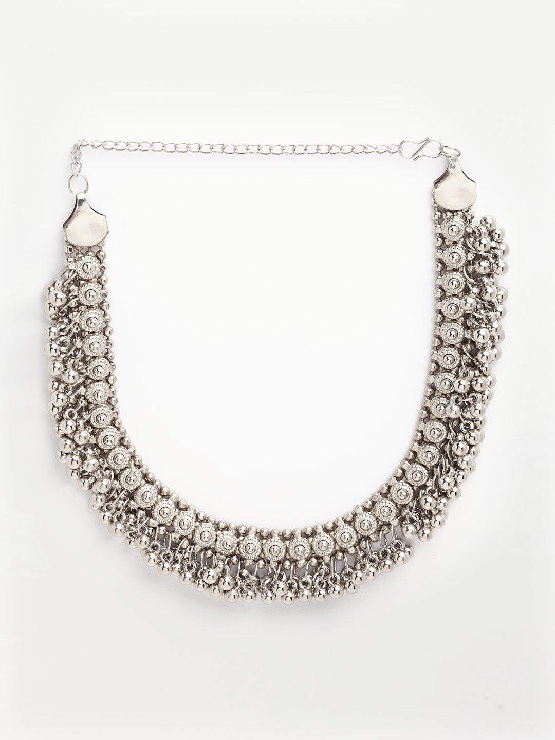 Arrabi Metallic Oxidised Necklace (30 cm)