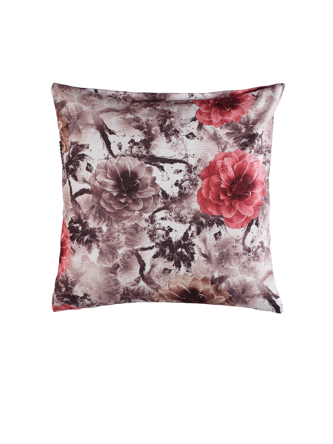 Arrabi Red Floral TC Cotton Blend Cushion Covers (Pack of 5) (40 x 40 cm)