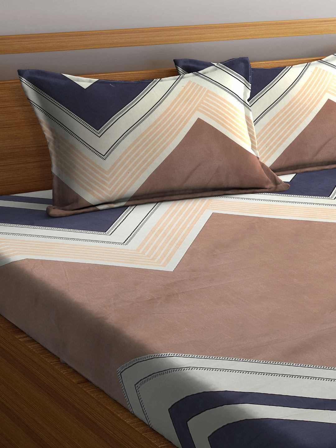 ARRABI® King Size Bedsheet with Two Pillow Covers (250 x 215 cm)