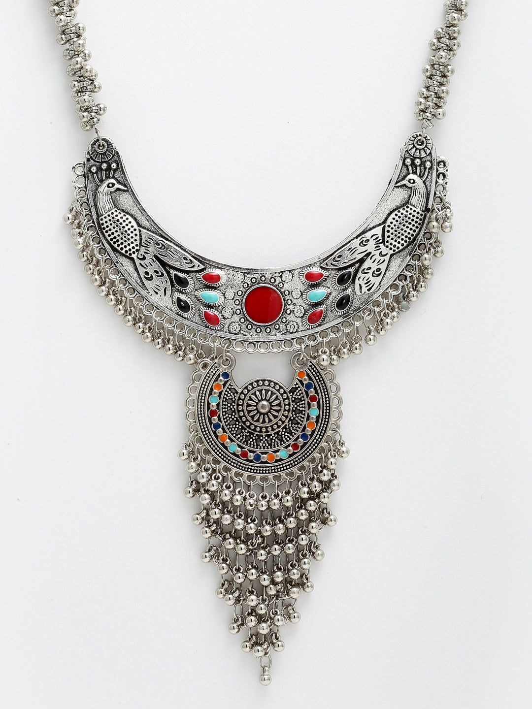 Arrabi Metallic Oxidised Necklace (30 cm)
