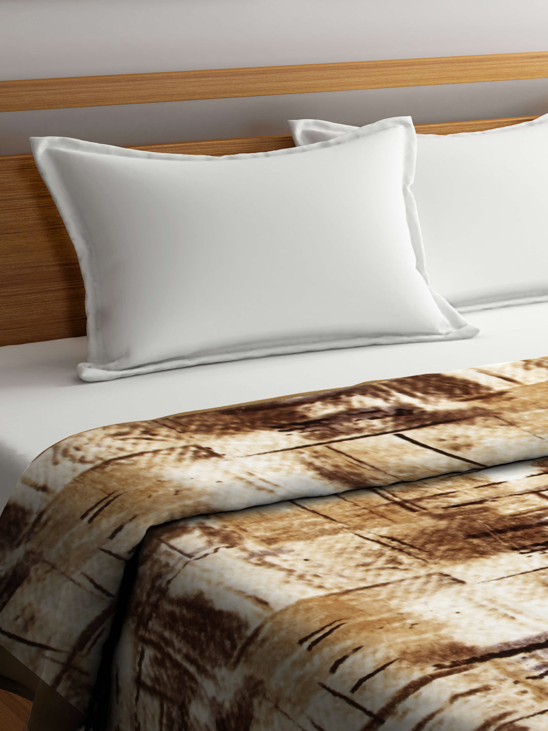 Arrabi Multi Abstract Wool Blend 950 GSM Full Size Double Bed Blanket (220 X 200 cm)