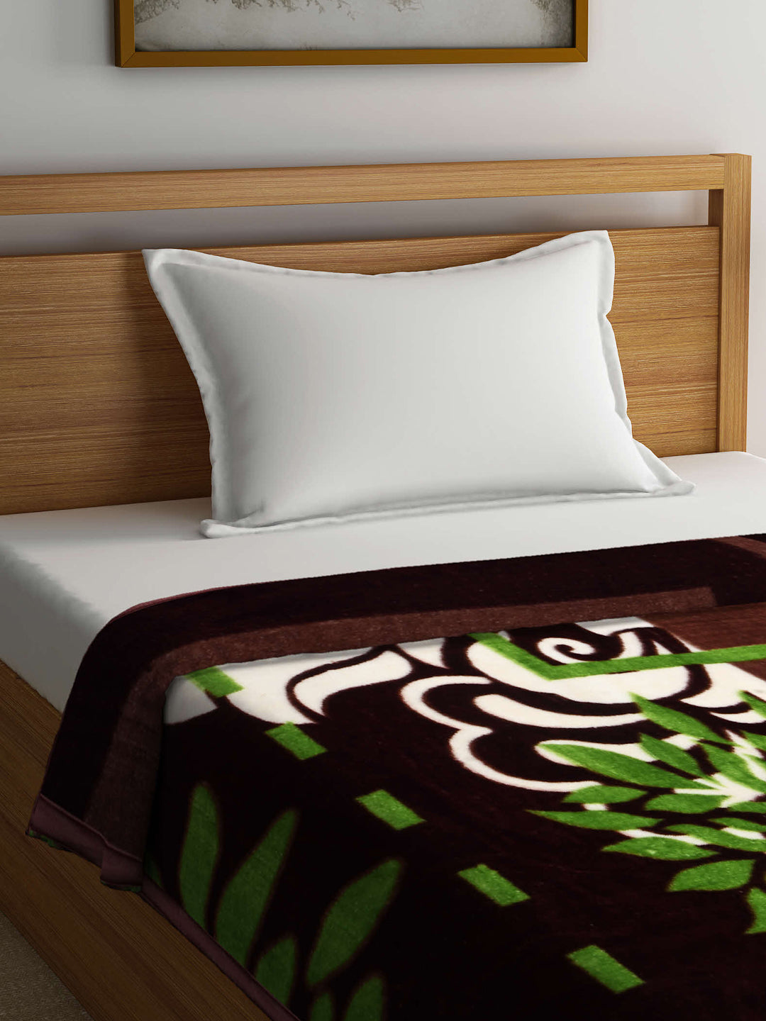 Arrabi Multi Floral Polyester 950 GSM Full Size Single Bed Blanket (215 X 150 cm)