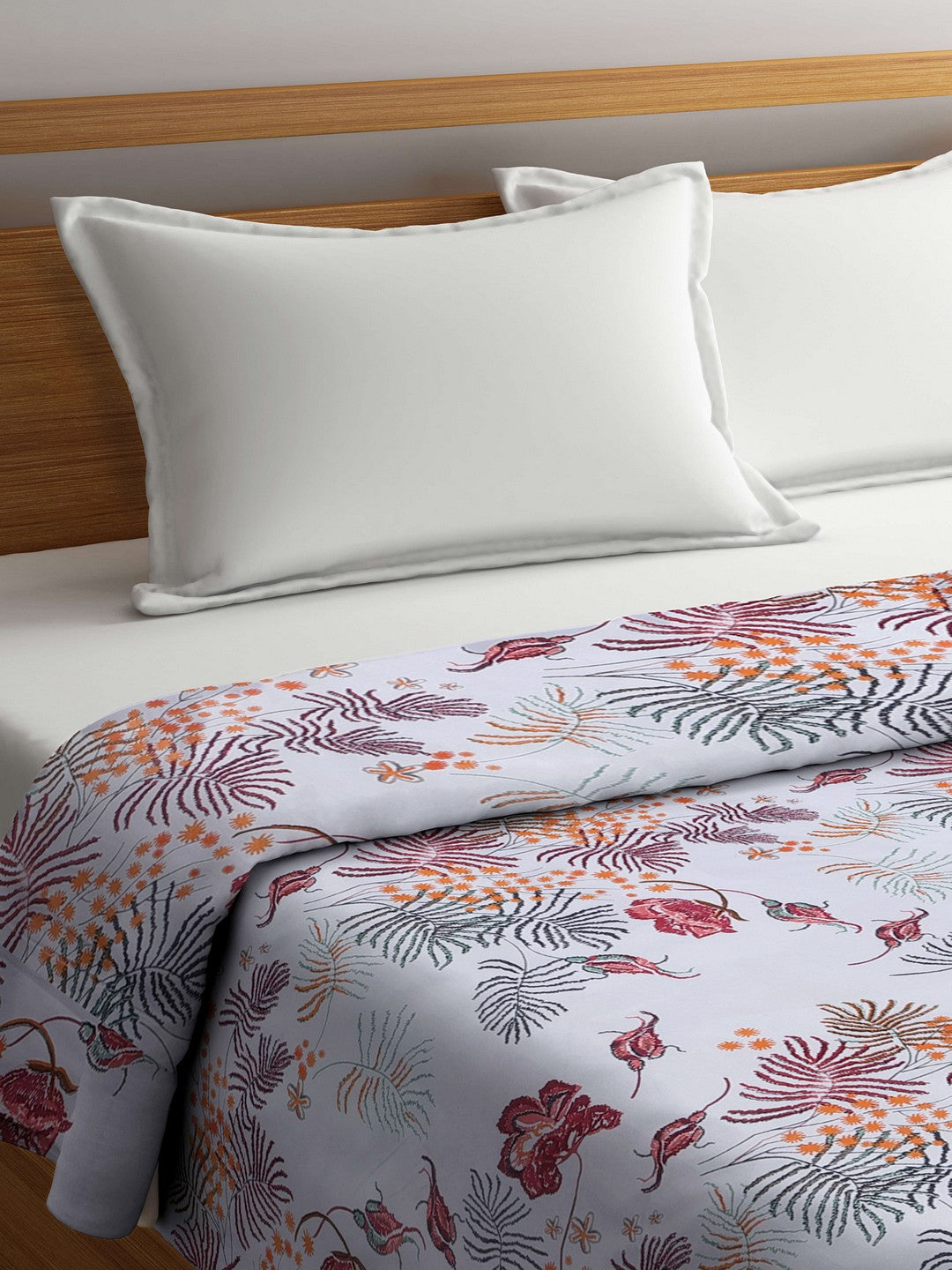 Arrabi Multi Floral TC Cotton Blend 350 GSM Double Size Comforter (240 x 215 cm)