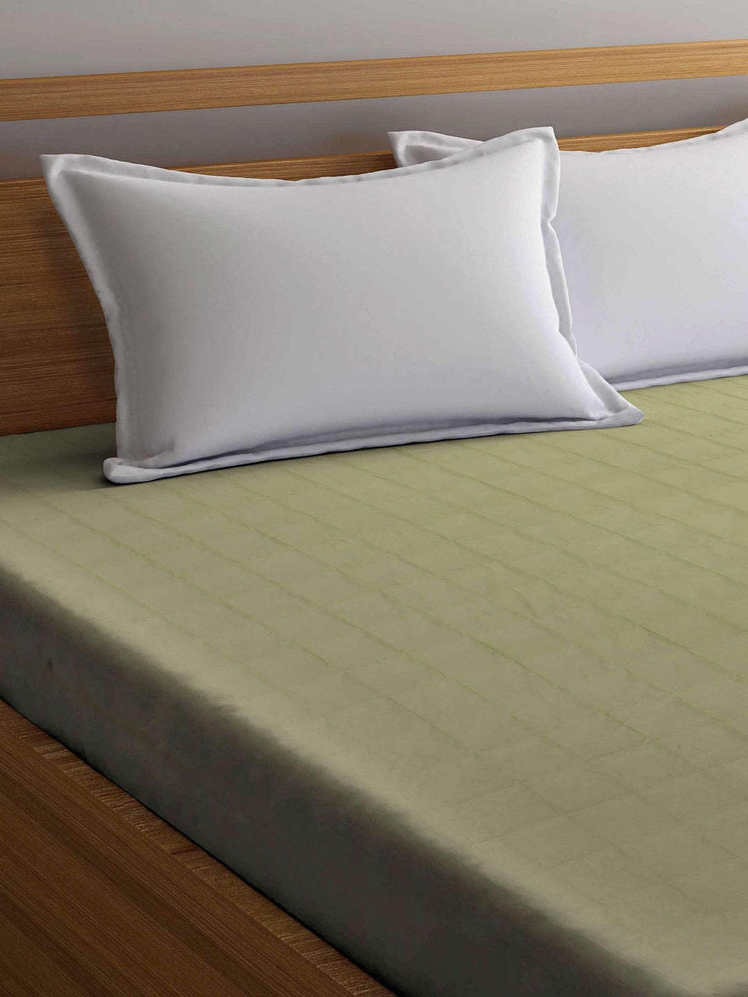 Arrabi Green Solid TC Cotton Blend 210 GSM Double Bed Size Mattress Protector (250 X 230 cm)