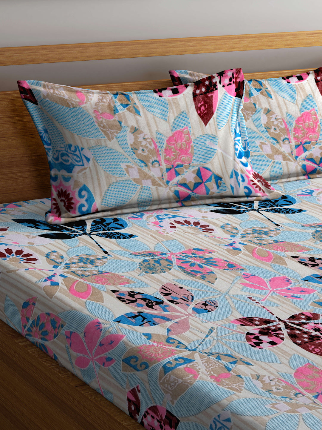ARRABI® King Size Winter Woolen Bedsheets with 2 Pillow Covers (235 X 215 cm) (New Arrival)