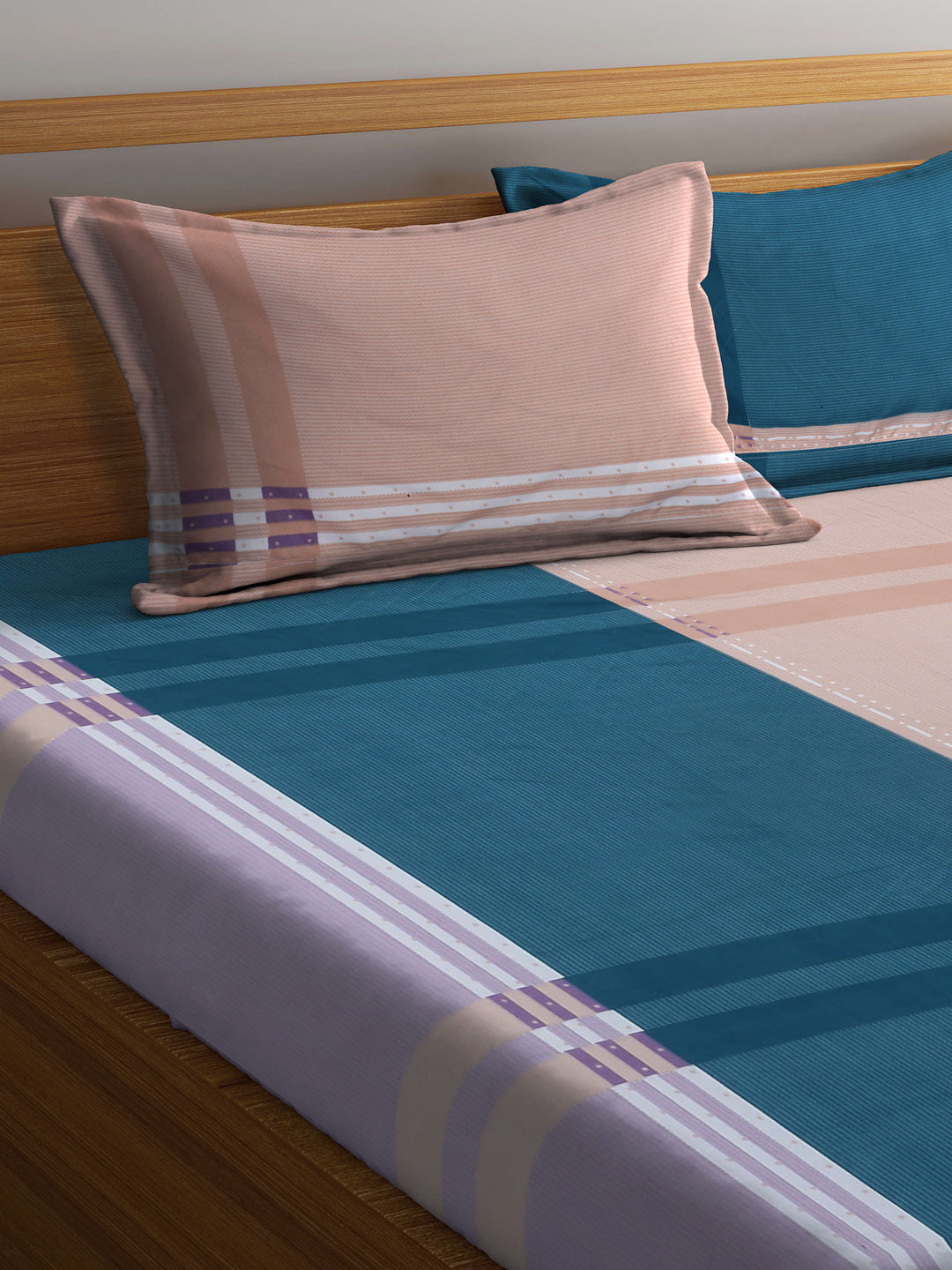 ARRABI® King Size Bedsheet with Two Pillow Covers (250 x 215 cm) (New Arrival)