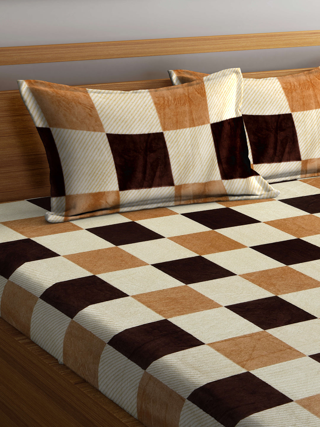 ARRABI® King Size Winter Woolen Bedsheets with 2 Pillow Covers (235 X 215 cm) (New Arrival)