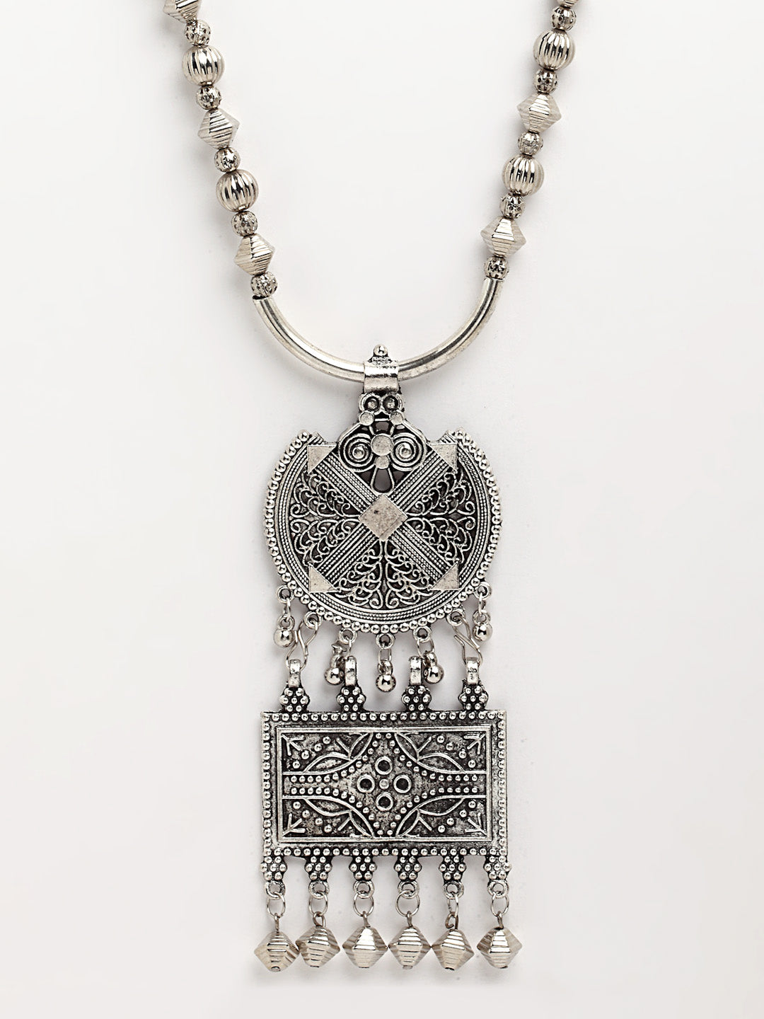 Arrabi Metallic Oxidised Necklace (30 cm)
