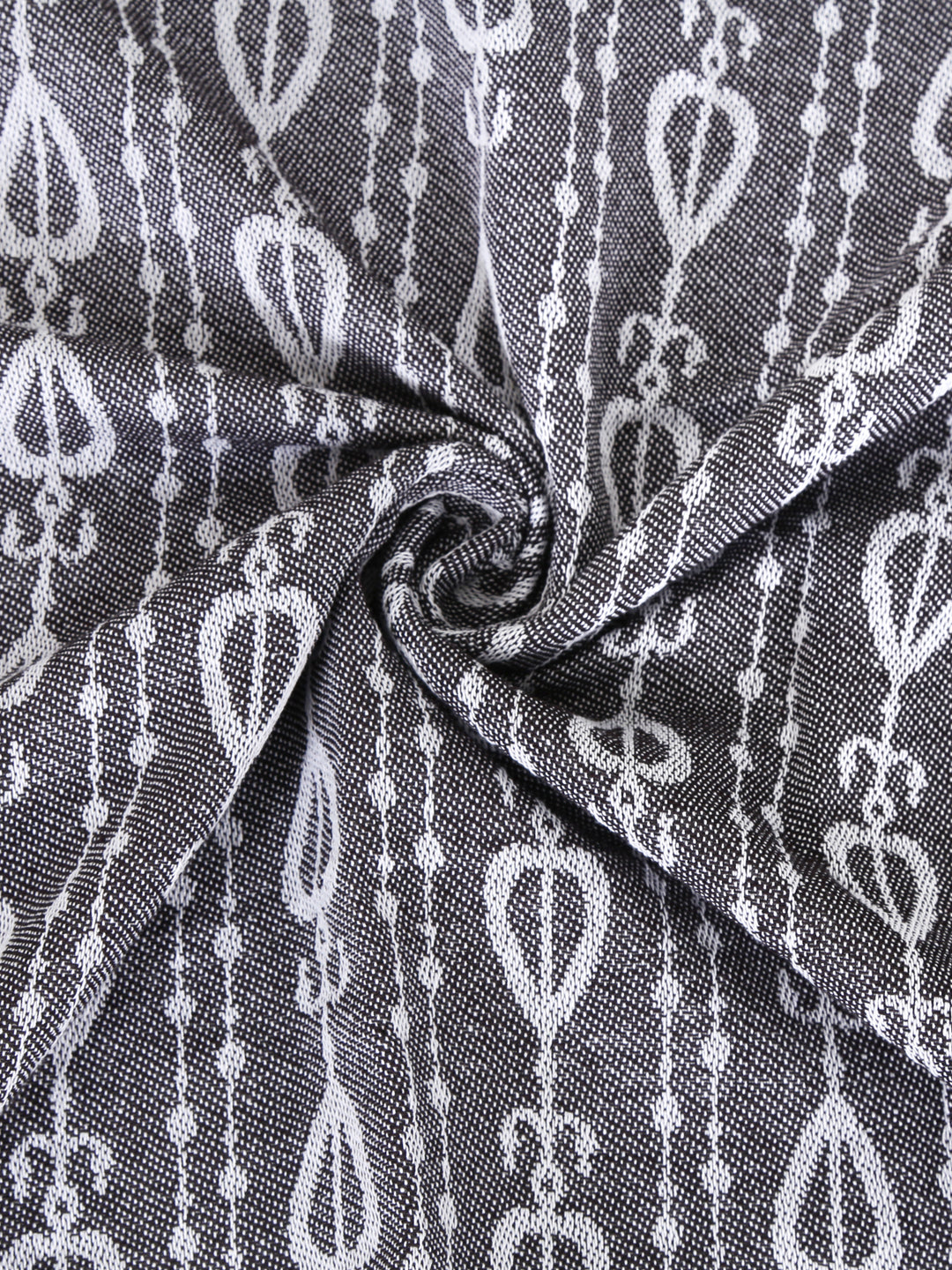 Arrabi Grey Ethnic Handwoven Cotton Double King Size Bedsheet with 2 Pillow Covers (270 x 270 cm)