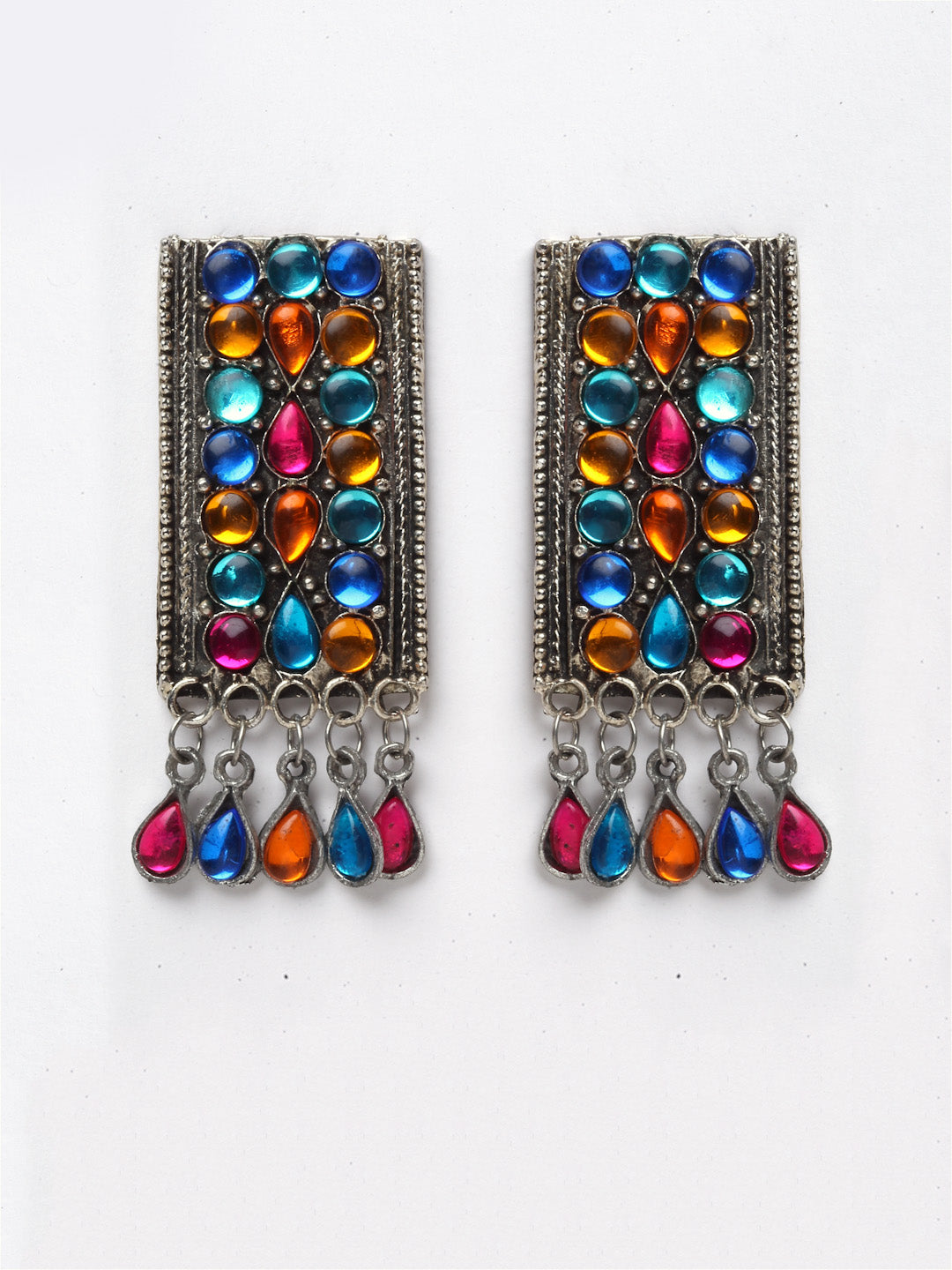Arrabi Multi Oxidised Jewellery Set with 2 Earrings (40 cm)