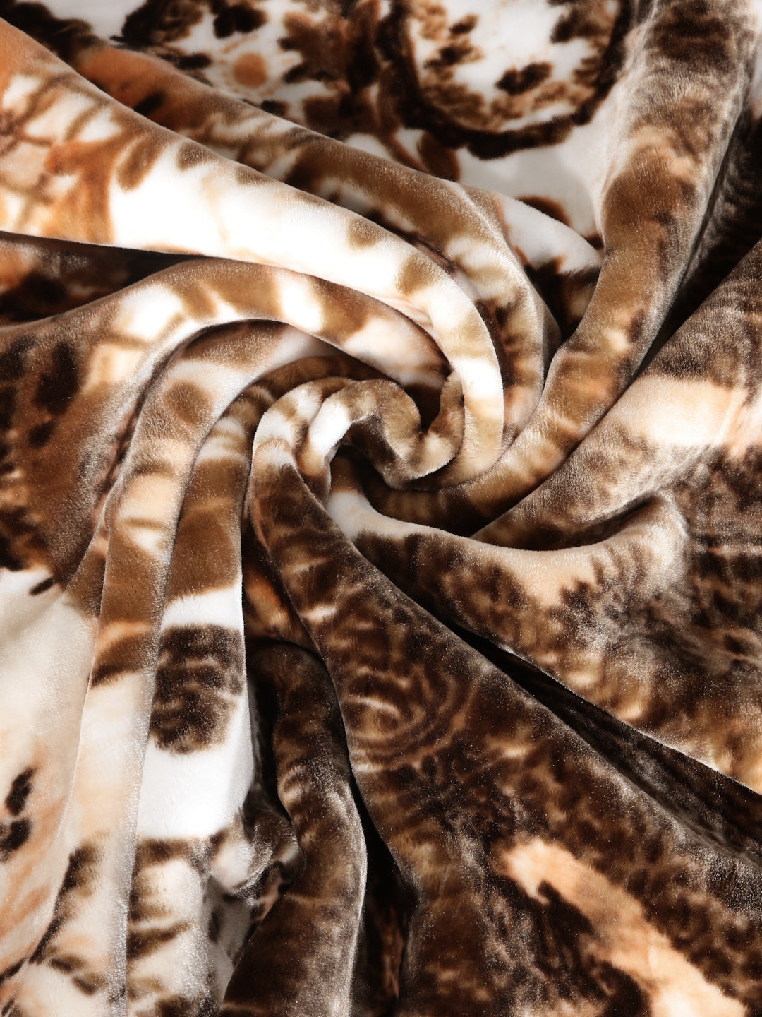 Arrabi Brown Floral Wool Blend 1100 GSM Full Size Double Bed Blanket (230 X 220 cm)