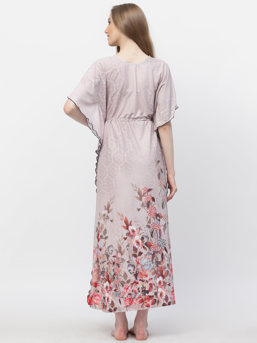 Arrabi Women Multi Floral Kaftan Dress