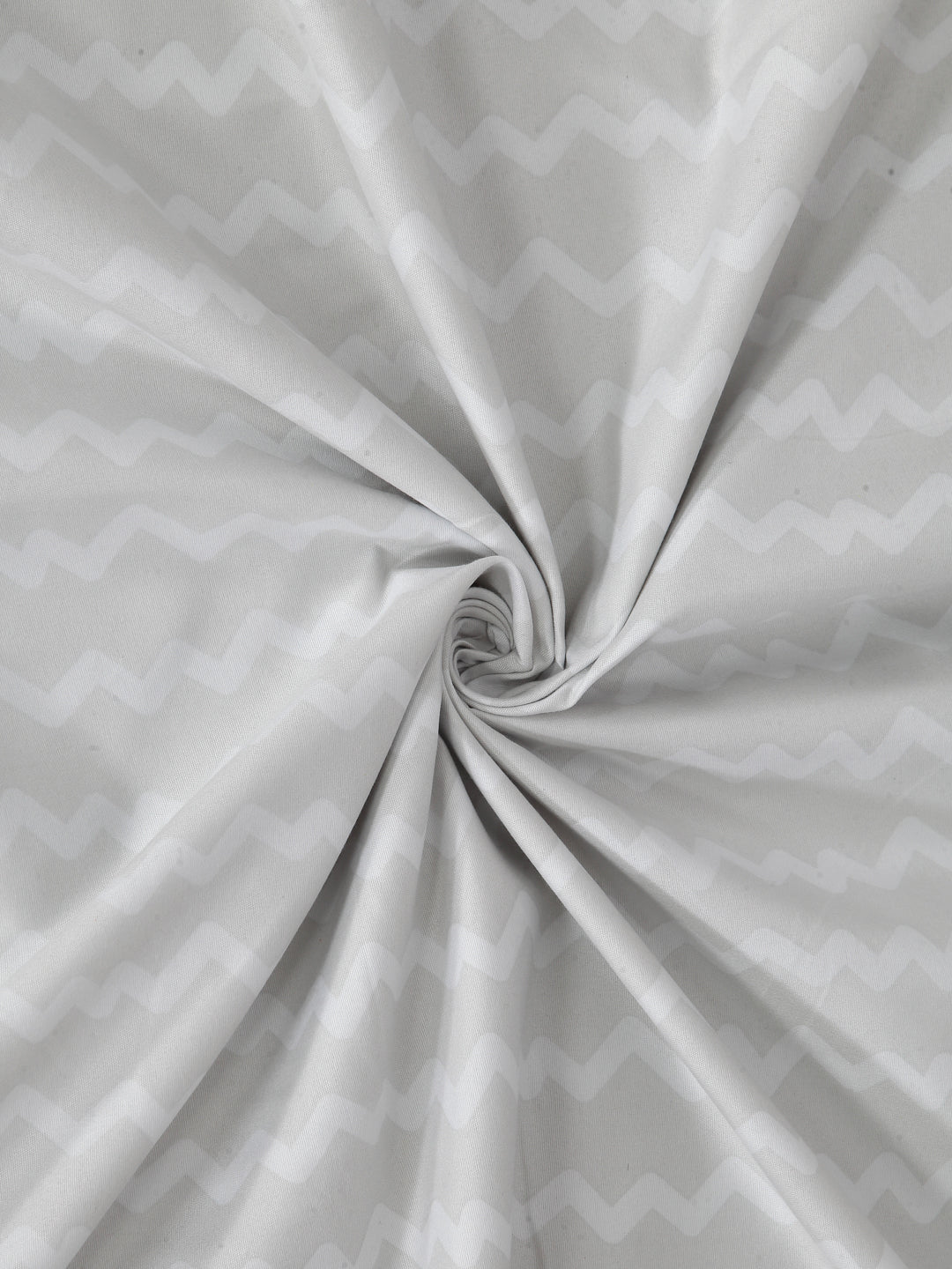 Arrabi Grey Stripes TC Cotton Blend King Size Bedsheet with 2 Pillow Covers (250 X 215 cm)