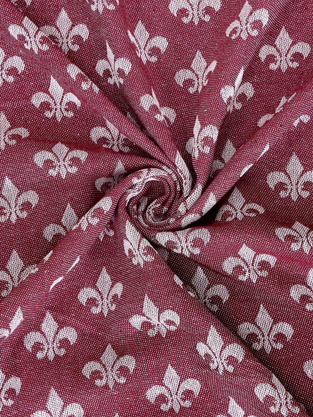 Arrabi Red Indian Handwoven Cotton Double Size Bedsheet with 2 Pillow Covers (260 x 230 cm)