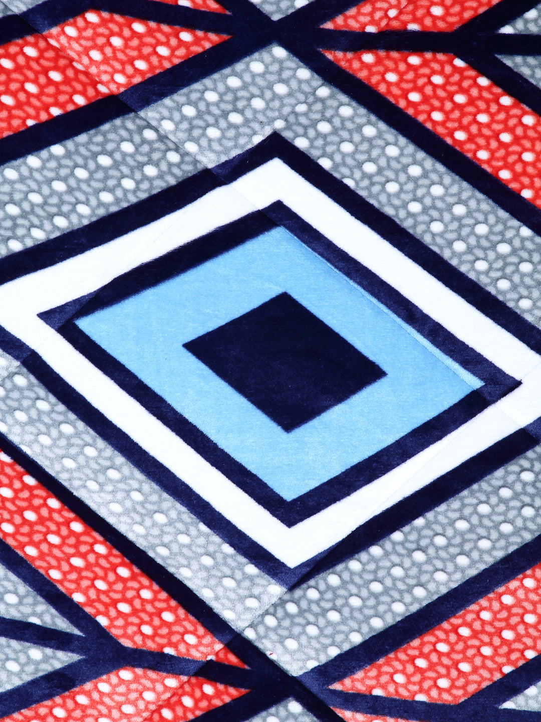 Arrabi Multi Geometric Polyester King Size 950 GSM Double Quilt (220 X 210 cm)