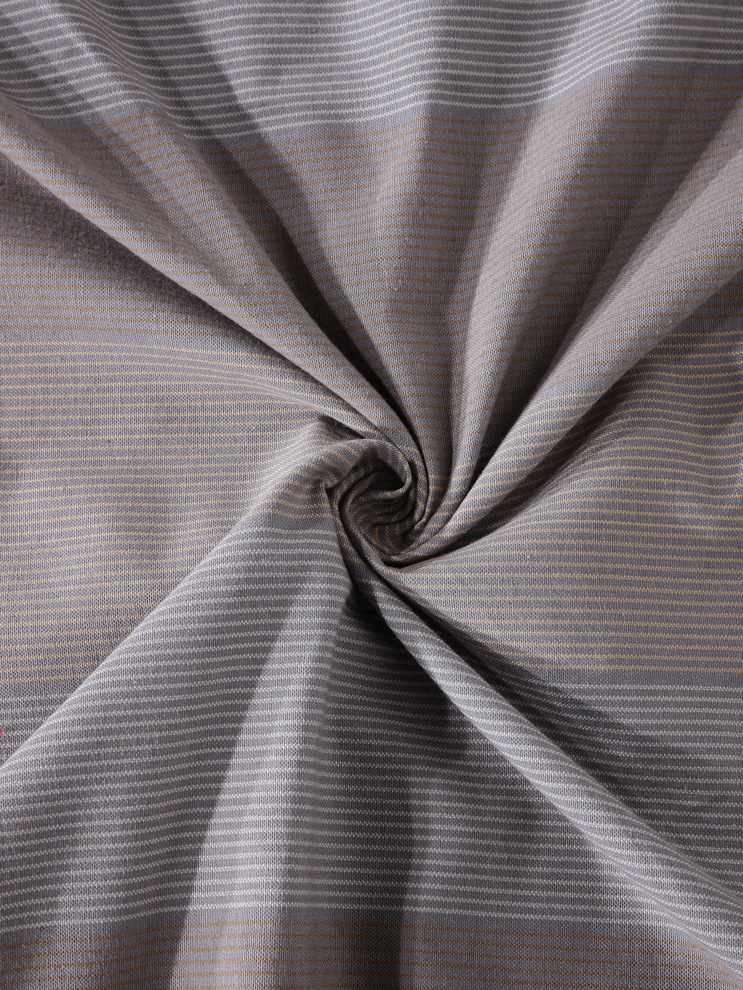 Arrabi Beige Stripes Handwoven Cotton King Size Bedsheet with 2 Pillow Covers (260 X 250 cm)