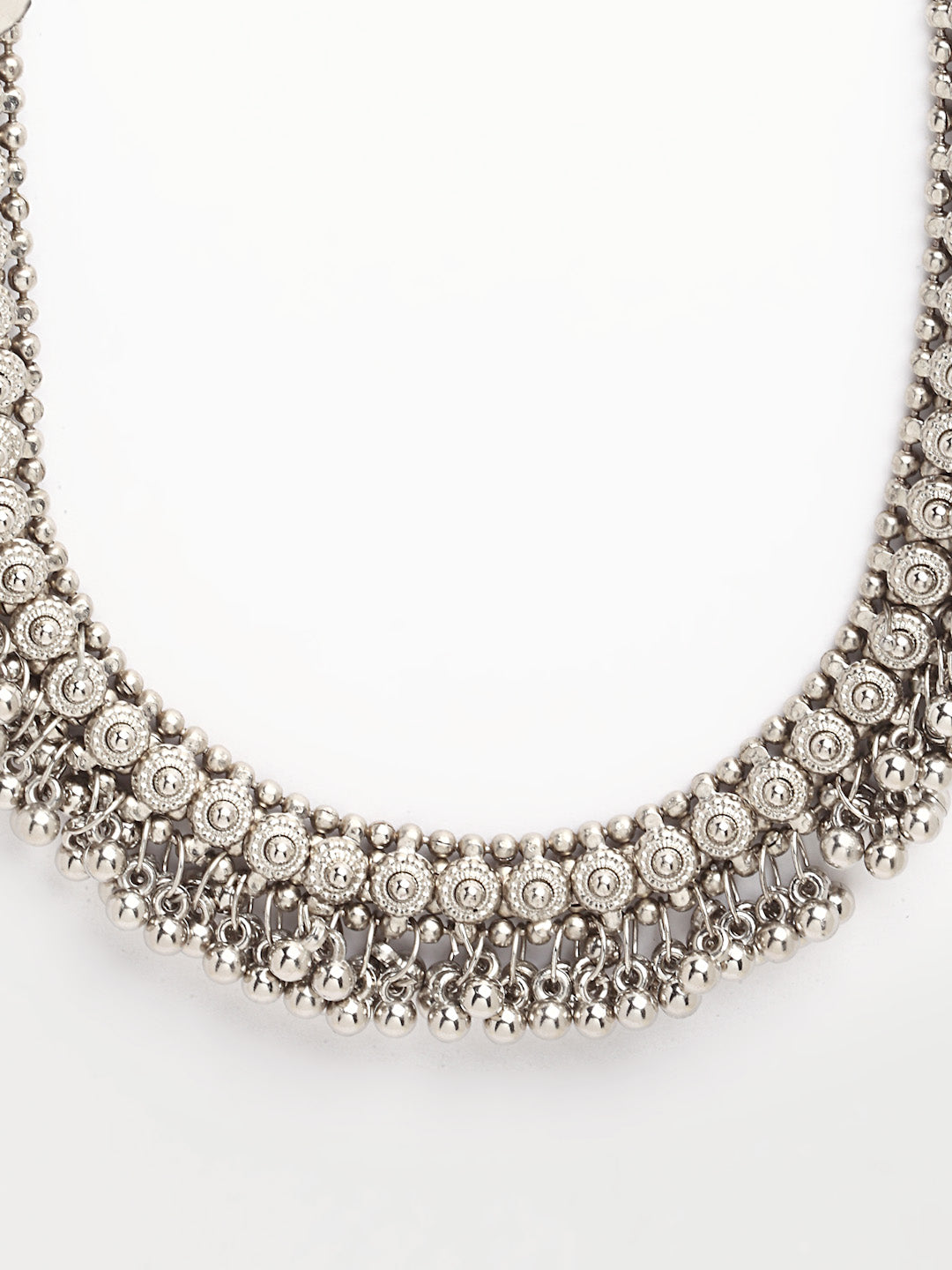 Arrabi Metallic Oxidised Necklace (30 cm)