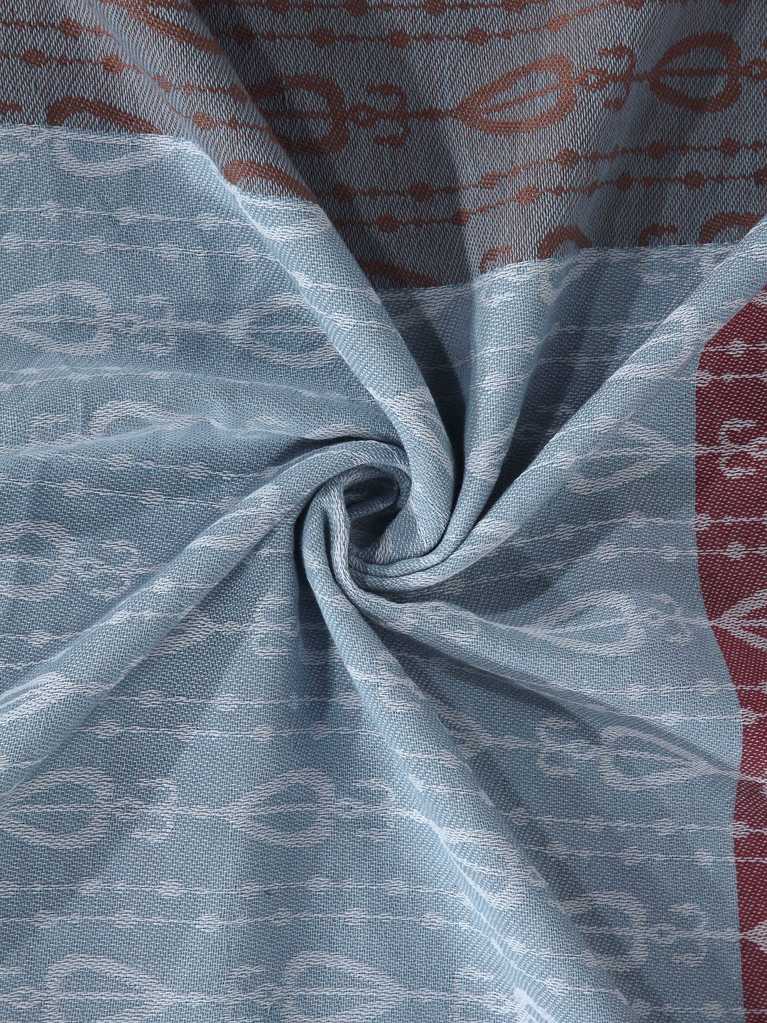 Arrabi Multi Indian Handwoven Cotton Super King Size Bedsheet with 2 Pillow Covers (270 X 270 cm)