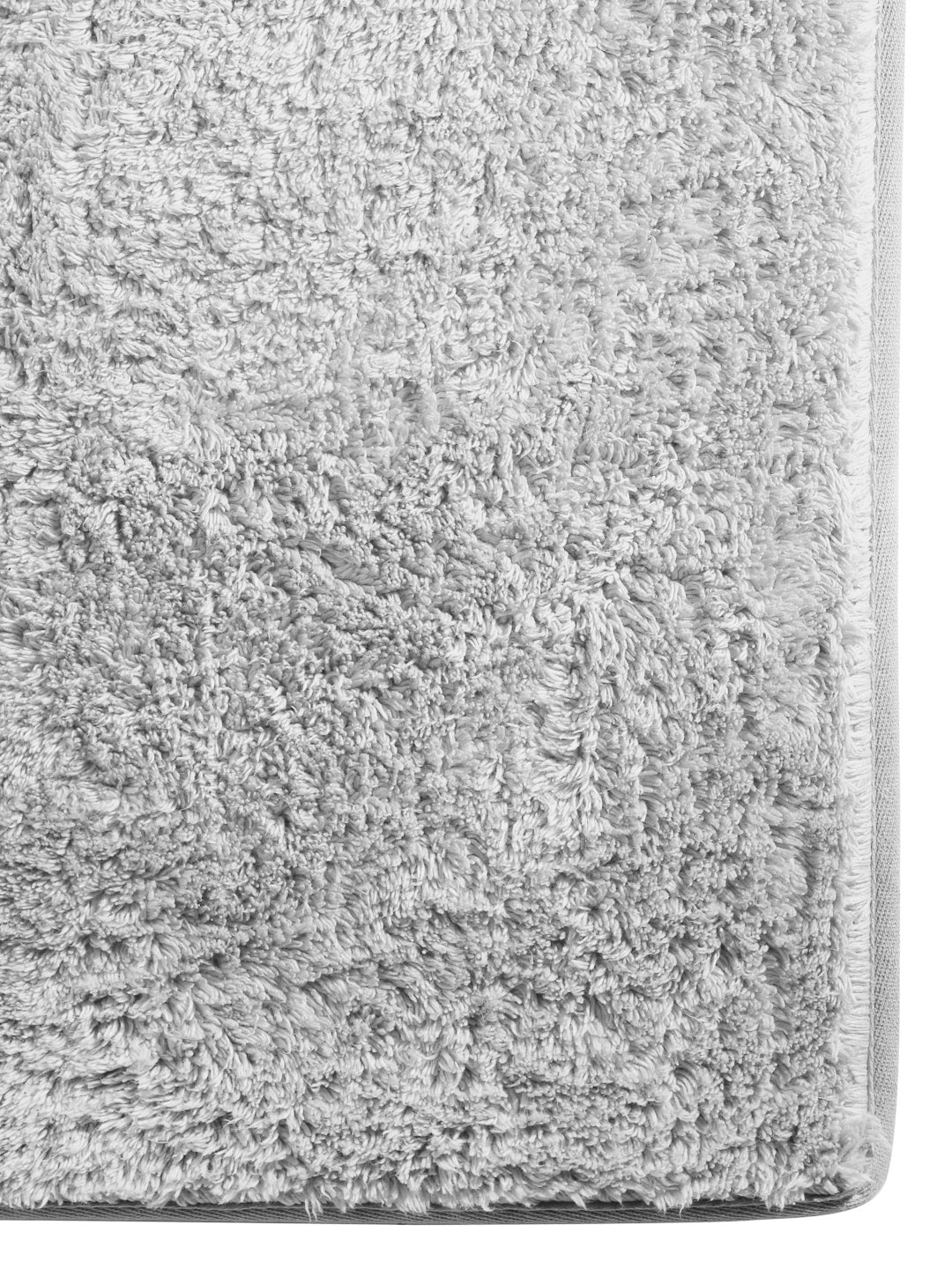 Arrabi Grey Solid Polyester Full Size Foam Bath Mat (85 X 50 cm)