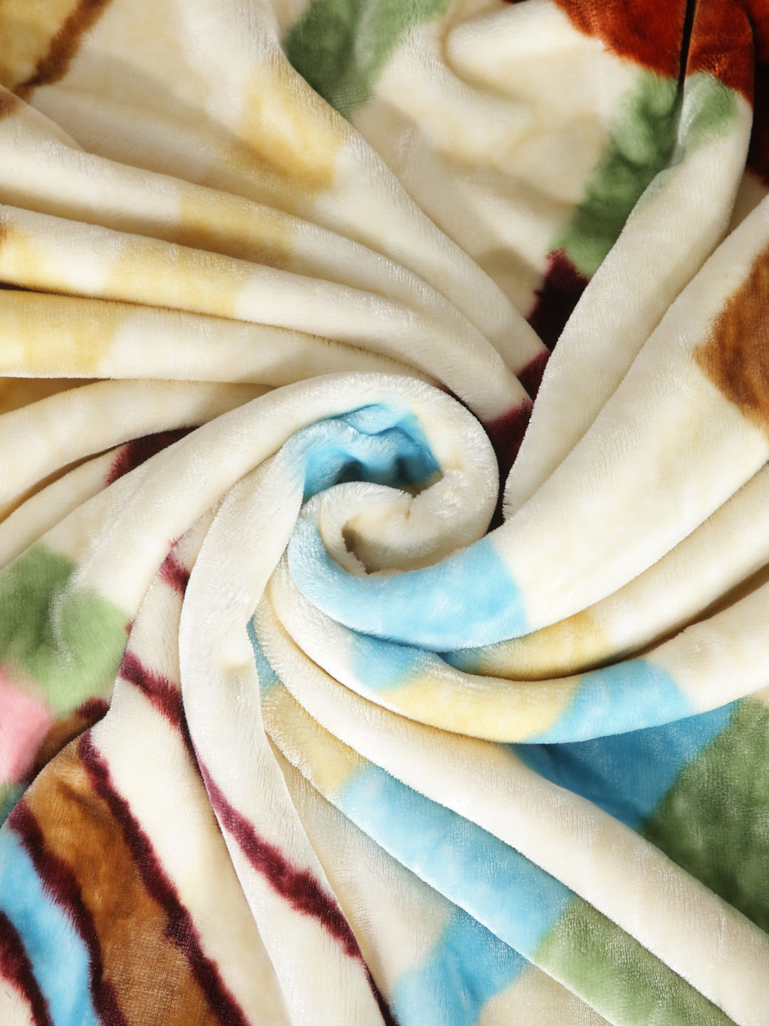 Arrabi Multi Abstract Wool Blend 900 GSM Full Size Double Bed Blanket (230 X 200 cm)
