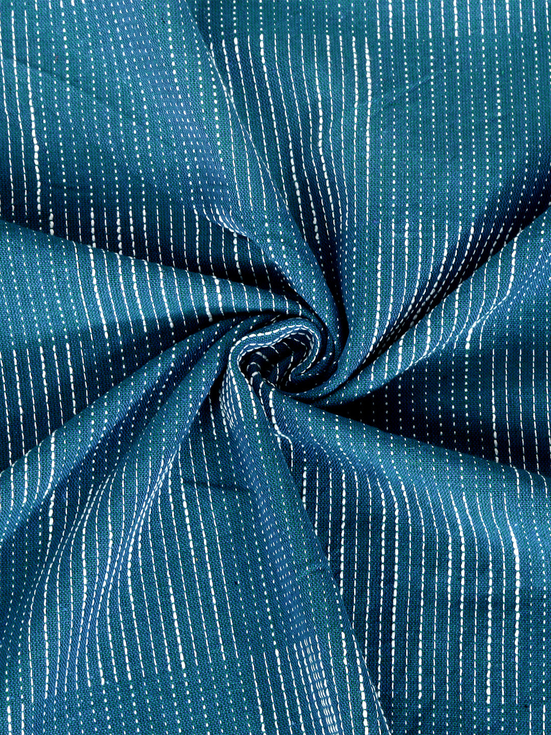 Arrabi Blue Checks Handwoven Cotton 6 Seater Table Cover (225 x 150 cm)