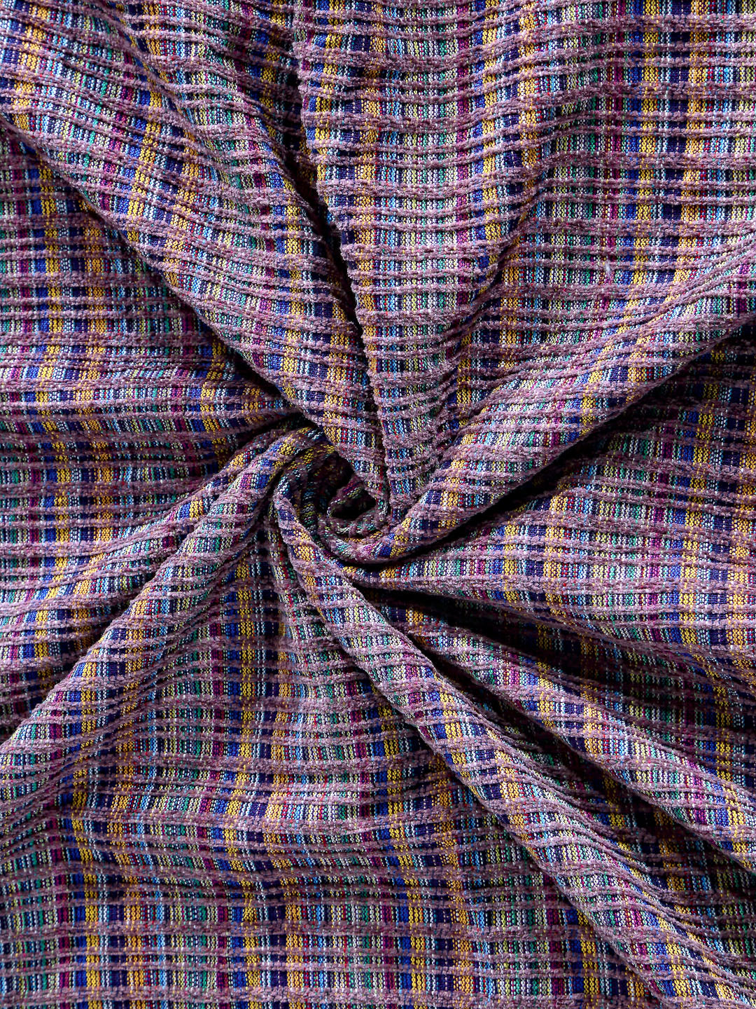 Arrabi Multi Stripes Handwoven Cotton King Size Bedsheet with 2 Pillow Covers (260 X 230 cm)