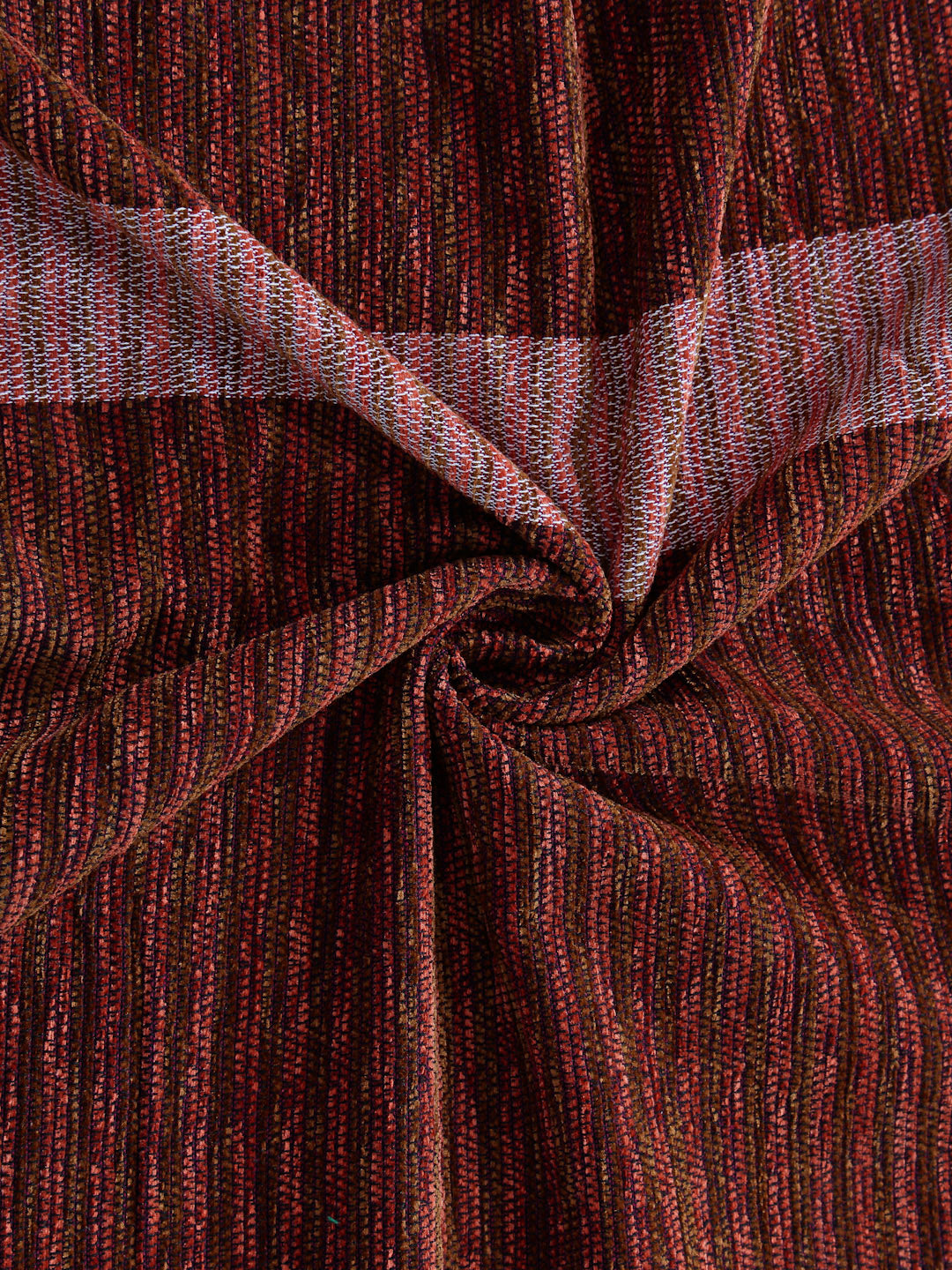 Arrabi Brown Stripes Handwoven Cotton Single Size Bedsheet with 1 Pillow Cover ( 225 X 150 cm)