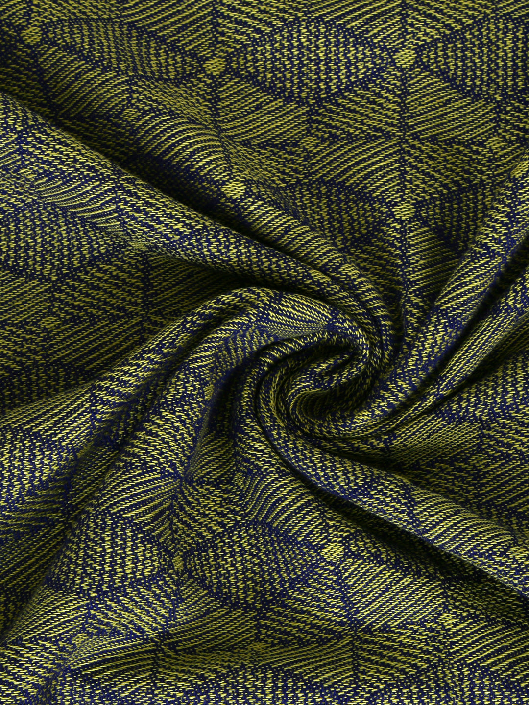 Arrabi Green Blocks Handwoven Cotton Double Size Bedsheet with 2 Pillow Covers (260 x 230 cm)