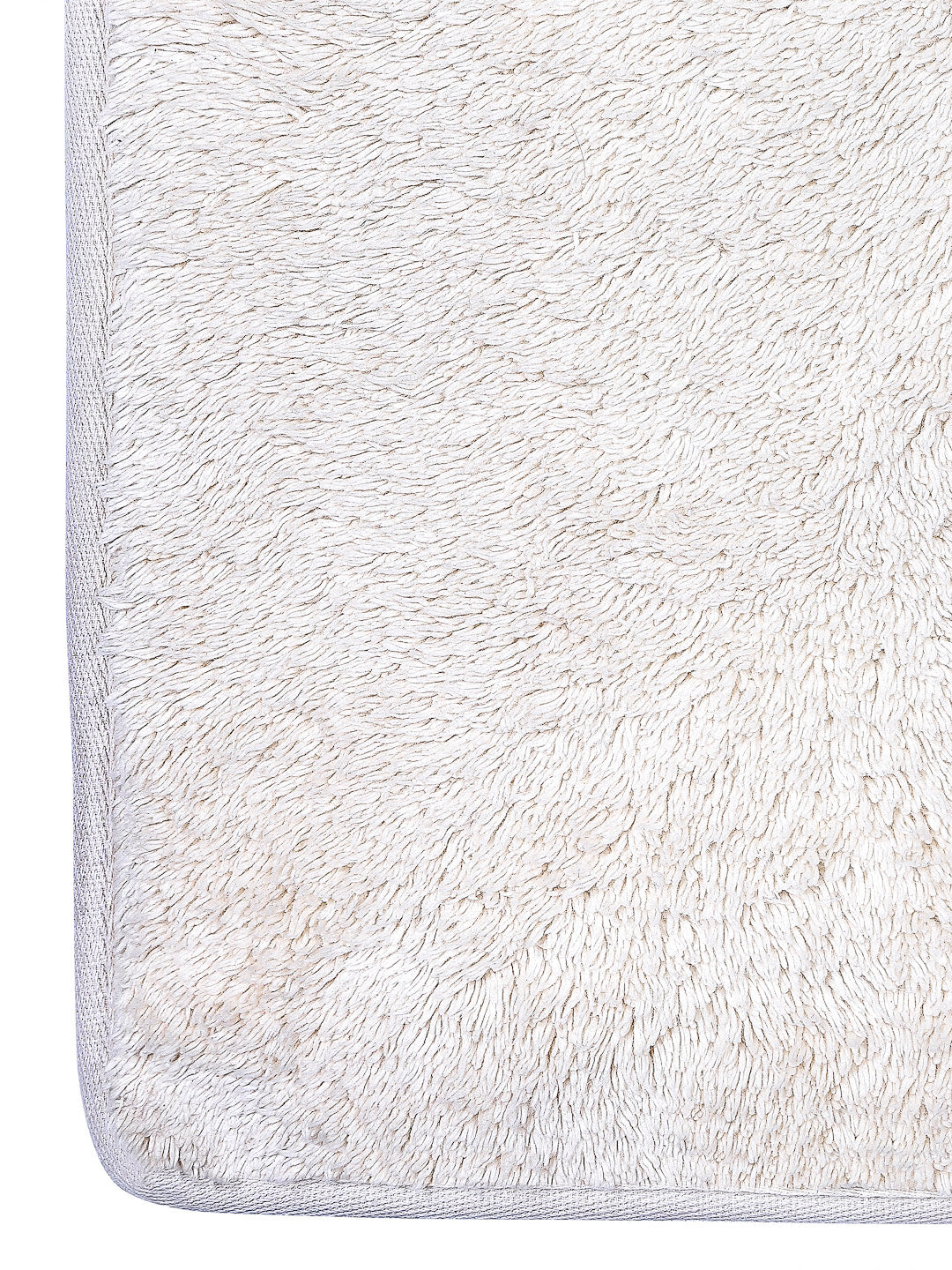 Arrabi Cream Solid Polyester Full Size Foam Bath Mat (85 X 50 cm)