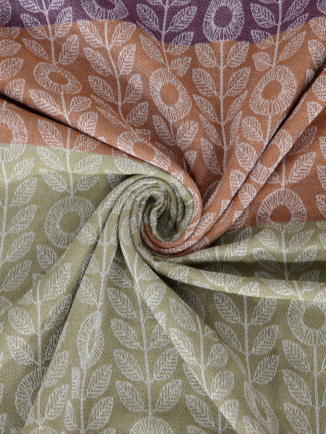 Arrabi Multi Floral Handwoven Cotton Super King Size Bedsheet with 2 Pillow Covers (265 X 265 cm)