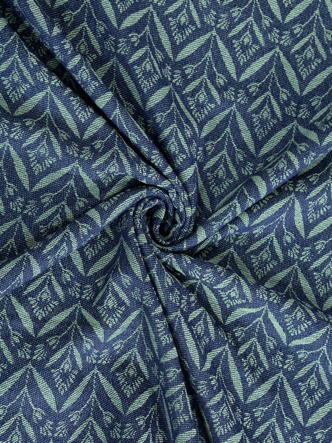 Arrabi Green Leaf Handwoven Cotton Super King Size Bedsheet with 2 Pillow Covers (270 X 270 cm)